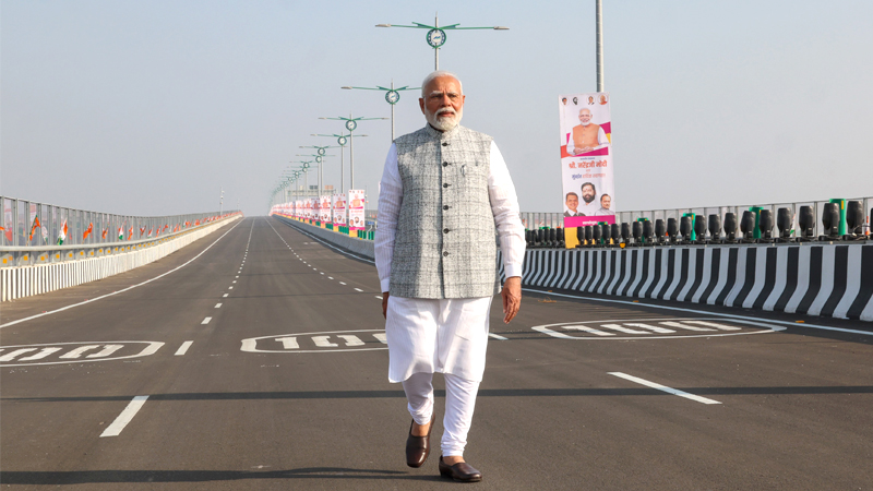 PM Modi At Atal Setu Mumbai