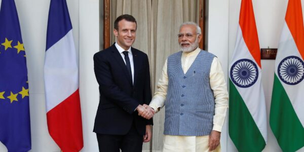 Emmanuel Macron With PM Narendra Modi